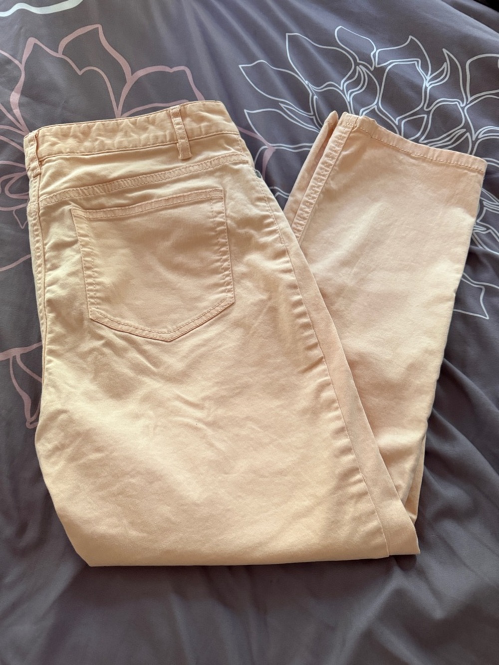 J. Jill Ankle Crop Jeans in Light Peach